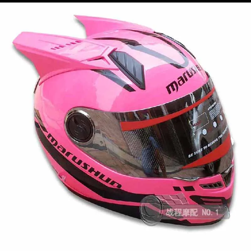 Розовый мотоциклетный шлем ABS Материал верха Capacete Мотокросс унисекс мотоциклетный шлем DOT одобренный для женщин