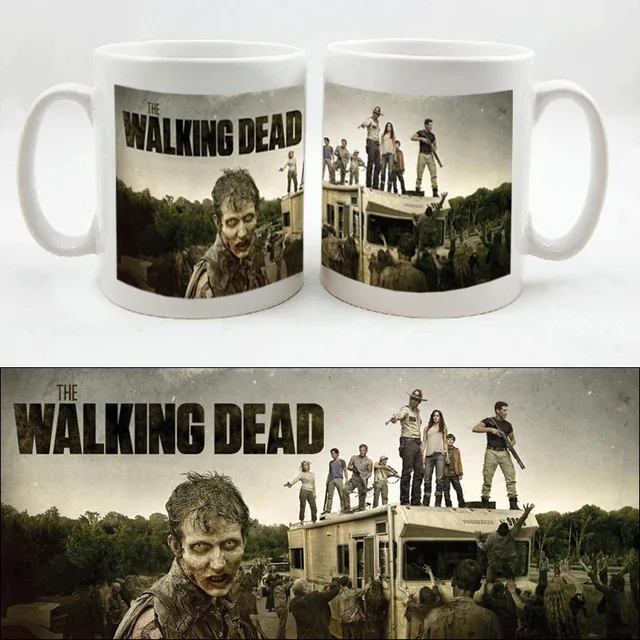 The Walking Dead Coffee Mugs, Made Of Ceramic With Round Handgrip and The Walking Dead Printing