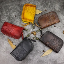 ZYD-COOL, Новое поступление, модная мужская и женская сумка для ключей, натуральная кожа, деловая женская кожаная сумка для ключей, органайзер, сумка для ключей, ключница