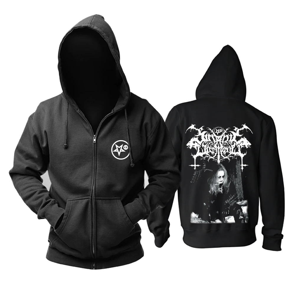 7 Designs Zipper Satanic Warmaster Cotton Rock Black Hoodies Jacket