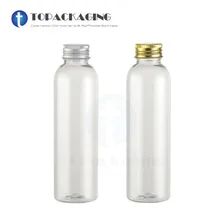 30 шт/LOT-150ML бутылка с винтовой крышкой, прозрачный пластиковый косметический контейнер, образец сыворотки суб-розлива, пустая бутылка для шампуня, алюминиевая крышка