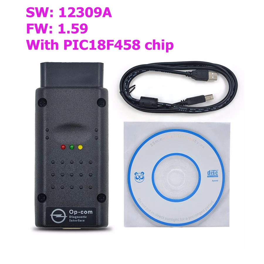 

Best quality V1.59 OPCOM with PIC18F458 chip OP-COM obd2 for opel auto can bus scanner OBDII diagnostic tool op com