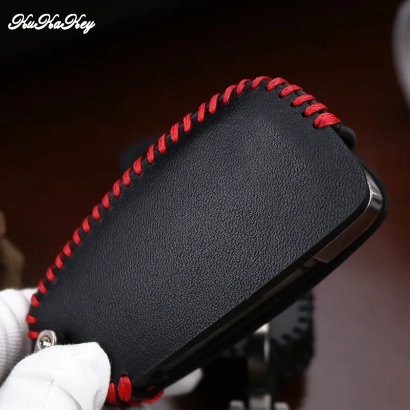 Кожаный чехол KUKAKEY для Audi C6 A7 A8 R8 A1 A3 A4 A5 Q7 A6 C5 TT S6 автомобильный держатель оболочка