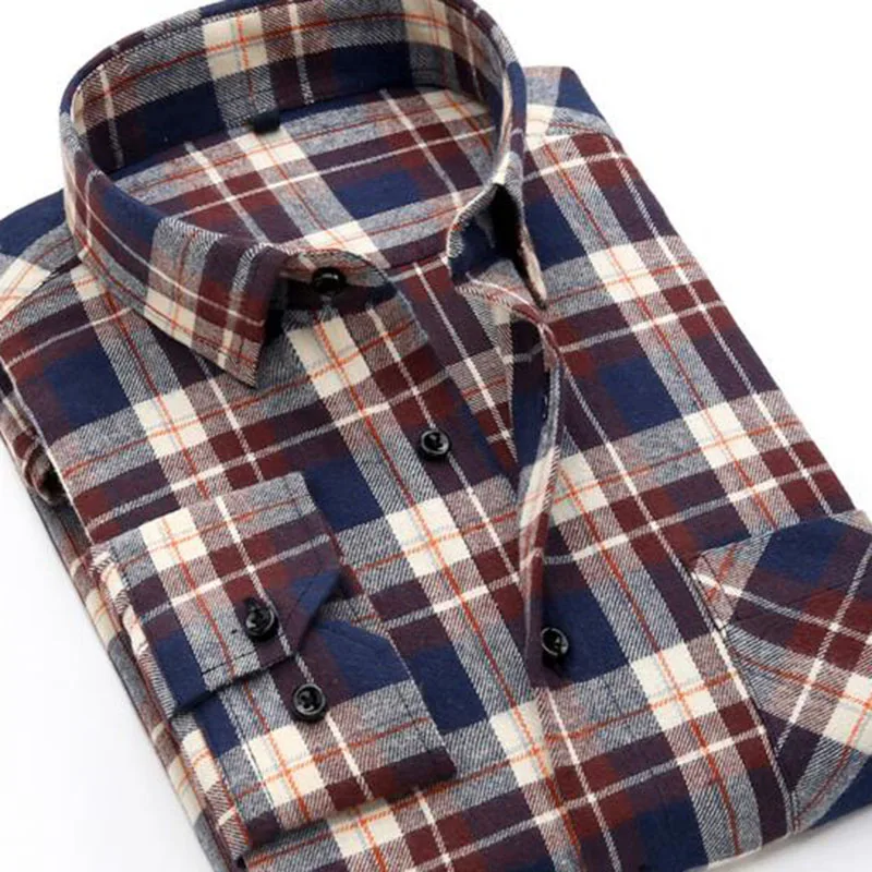 Английские стильные мужские модные однобортные рубашки с длинным рукавом Camisa, приталенные клетчатые фланелевые рубашки из чистого хлопка с отложным воротником