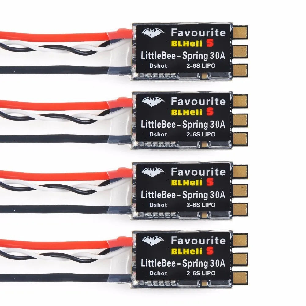 4 шт. оригинальный FVT LITTLEBEE BLlheli-s SPRING 30A ESC 2-6S поддержка мультикоптера Mulitshot DSHOT Oneshot42