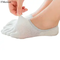 10 пар, летние женские короткие носки, 5 пальцев, не показывают, нескользящие носки-невидимки, низкий носок, носки, Calcetines Invisibles