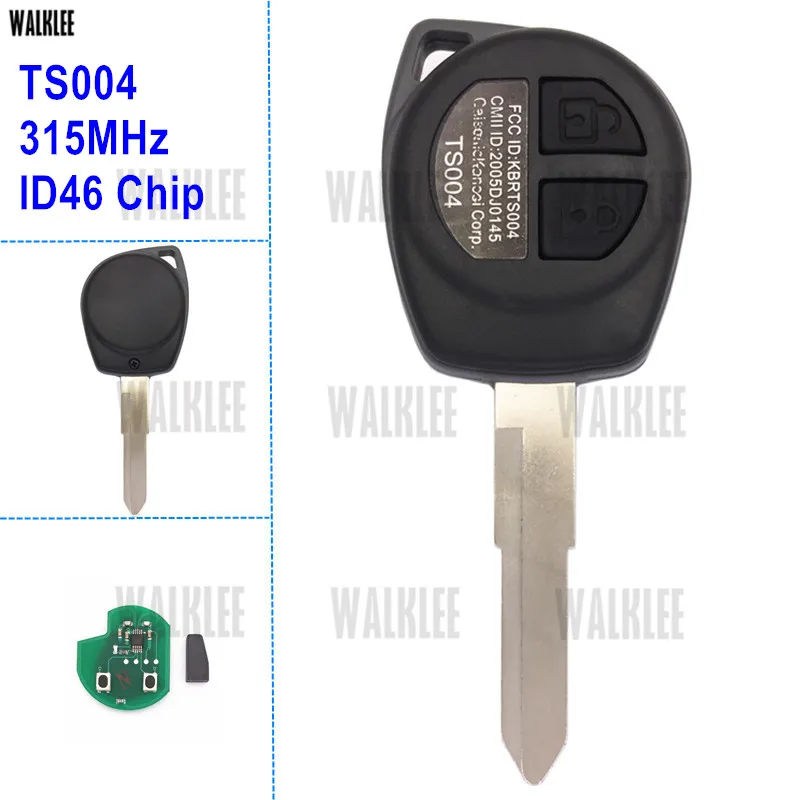 

WALKLEE Remote Key Fit for SUZUKI ALTO IGNIS JIMNY SWIFT SX4 VITARA Splash 315MHz Model No. TS004