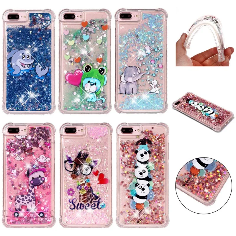 

Glitter Liquid Sand Case Quicksand Soft TPU Silicone Cover Shell Coque for Apple iPhone 5 5S SE 6 6S 7 8 Plus X for iPod Touch 5