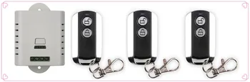 

New AC85V 110V 120V 220V 250V 1CH Wireless Remote Control Switch System 1pcs Receiver & 3pcs 2 Keys metal waterproof Remote