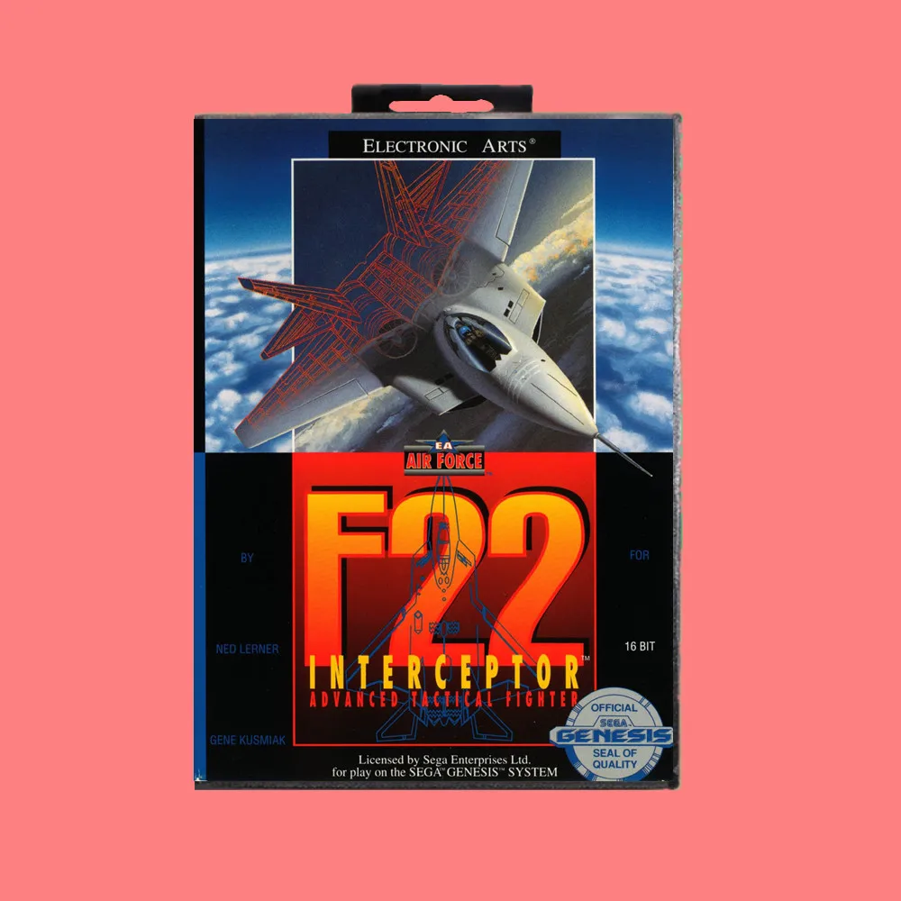 F22 16 бит MD игровая карта с розничной коробкой для Sega Genesis & Mega Drive|Картриджи| |
