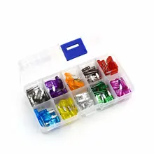 Небольшой комплект предохранителей 100 шт. Авто автомобильная Лодка Грузовик лезвие коробка предохранителей Ассортимент Набор 2A 3A 5A 7.5A 10A 15A 20A 25A 30A 35A