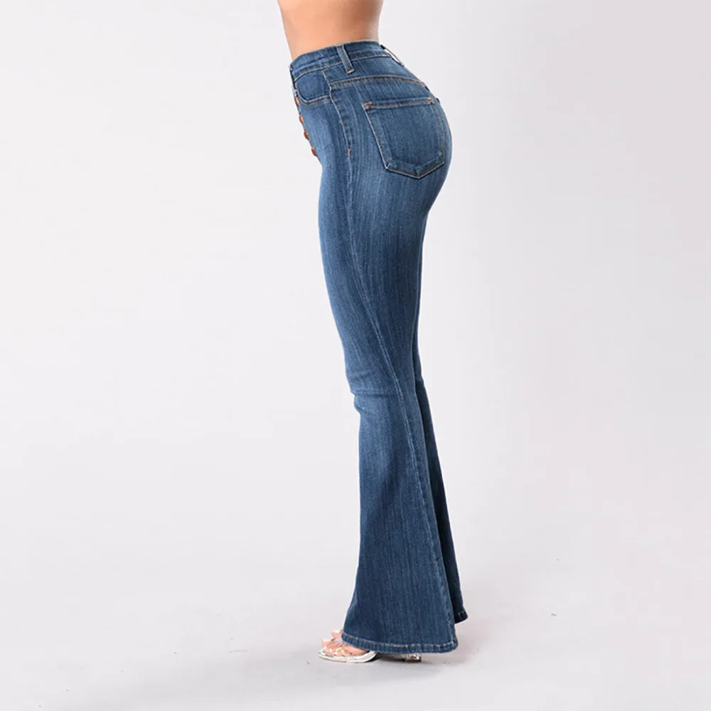 boot cut jeans Women Autumn Elastic Plus Loose Denim Pocket Button Casual calca jeans jeans woman 2019 2.23 boot cut jeans Women Autumn Elastic Plus Loose Denim Pocket Button Casual calca jeans jeans woman 2019 2.23