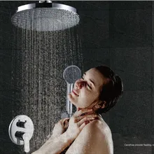 " 10" 1" латунный квадратный душ дождевой Душ в-настенный скрытый душ 6018