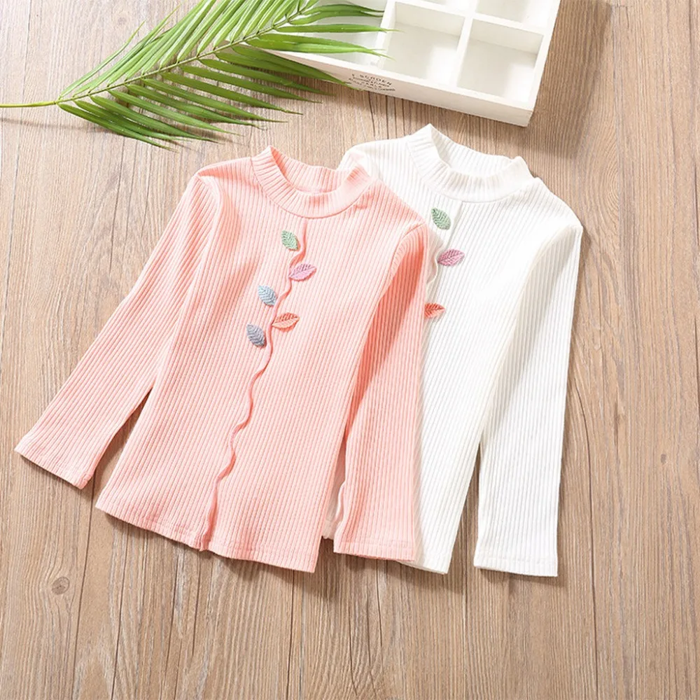 

2019 Autumn Newborn Baby Girls Toddler Kids Clothes Cotton flower Flying Long Sleeve shirts Tops Outfit Blouse