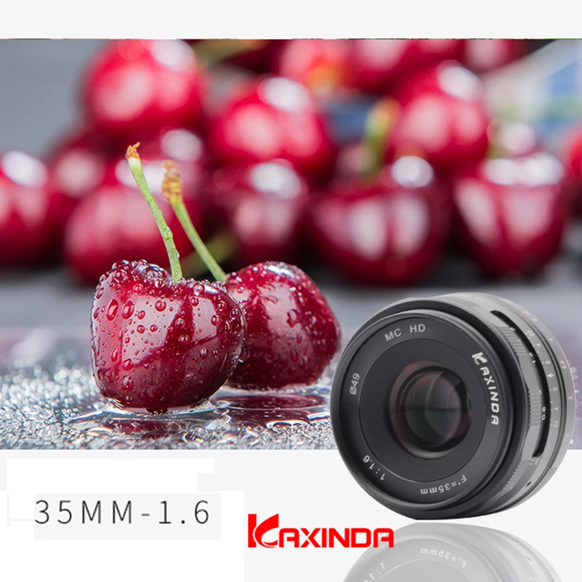 KAXINDA 35 мм F1.6 Micro один объектив для Олимпус Камера объектив для Canon EF-M для Fuji XF для sony E ручная фокусировка Камера объектива