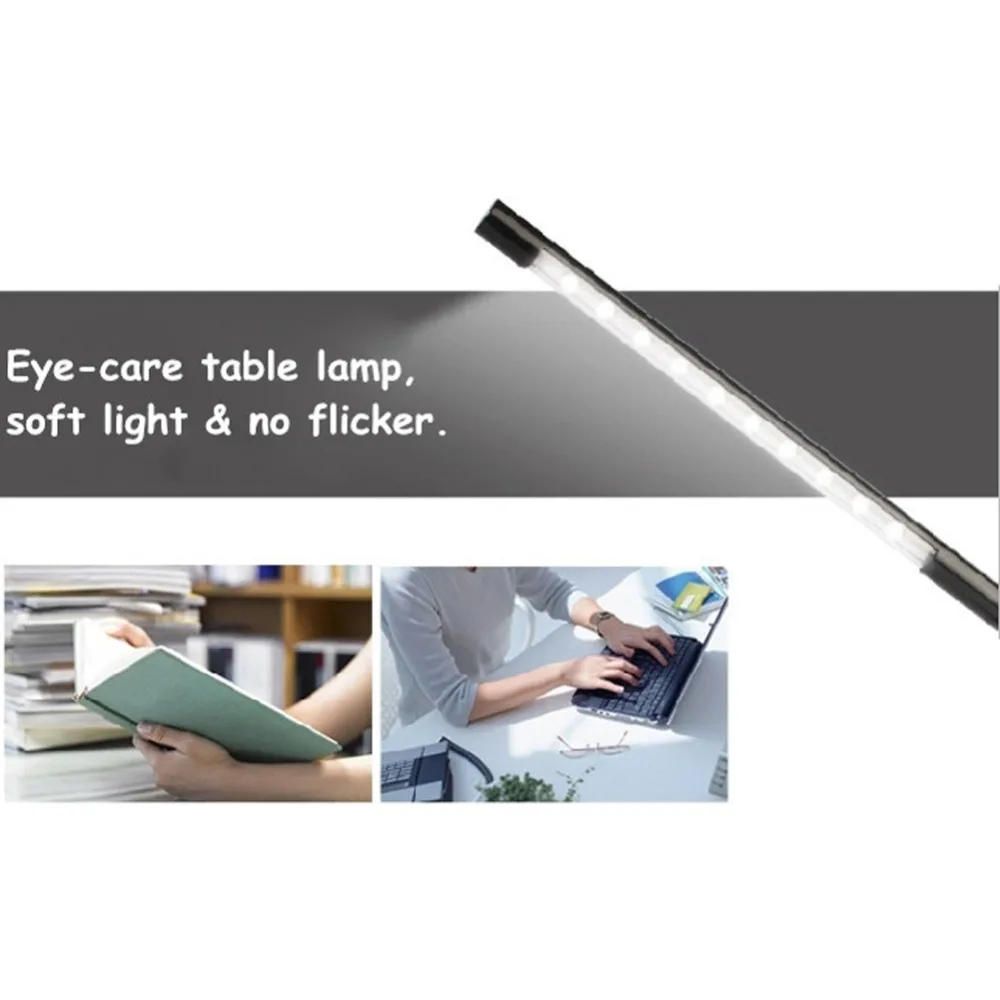 USB СВЕТОДИОДНЫЙ светильник Smart Touch Портативный Гибкий светодиодный светильник для чтения с регулируемой мини-клипсой настольная лампа для спальни