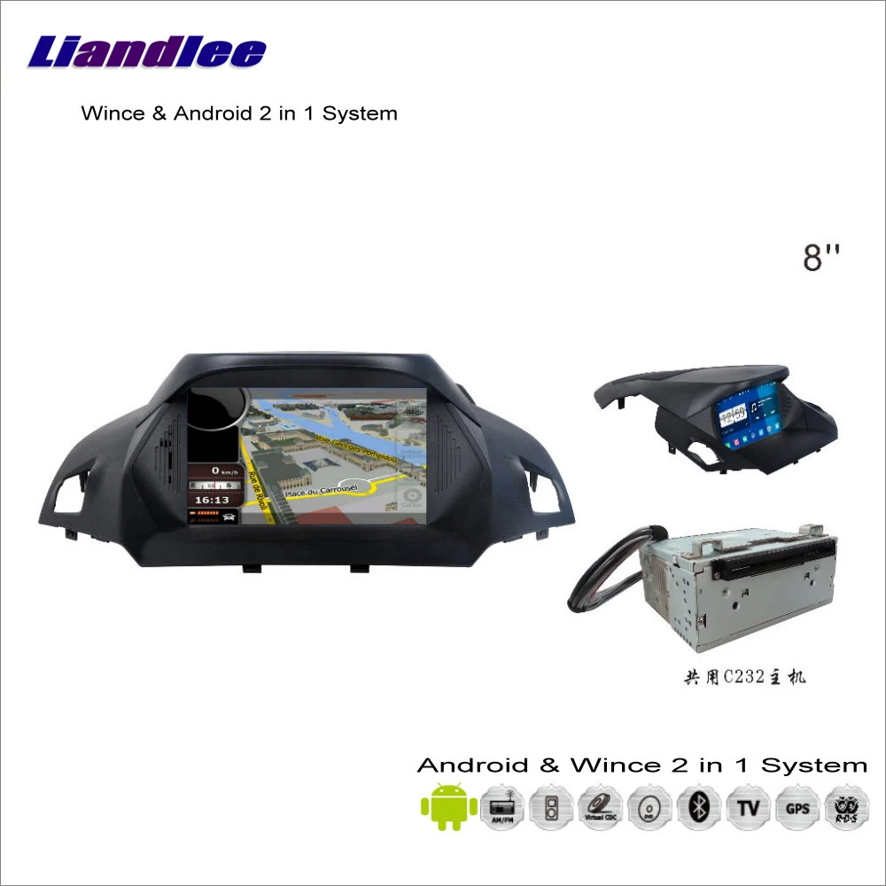 Perfect Liandlee For Ford Kuga 2013~2014 Car Radio BT CD DVD Player GPS Nav Navi Navigation Advanced Wince & Android 2 in 1 S160 System 0 Perfect Liandlee For Ford Kuga 2013~2014 Car Radio BT CD DVD Player GPS Nav Navi Navigation Advanced Wince & Android 2 in 1 S160 System 0
