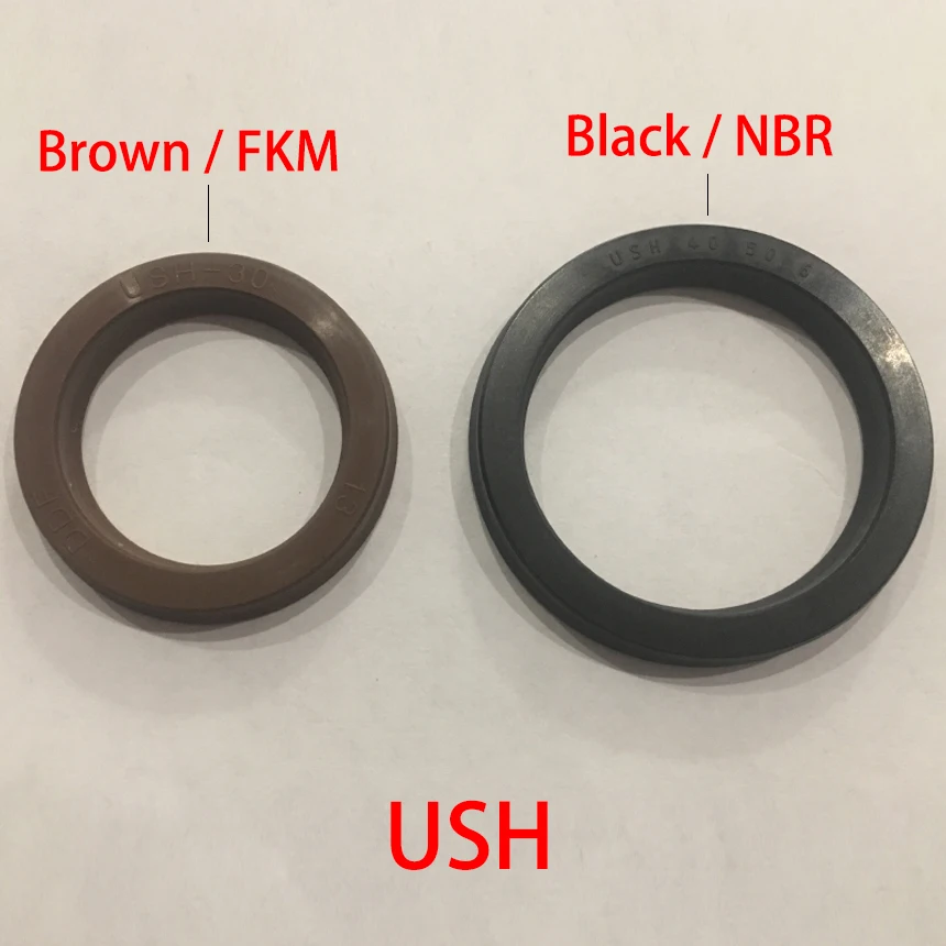 

USH 106*120*9 106x120x9 110*125*9 110x125x9 Black NBR Rubber Hydraulic Cylinder Piston Rod Grooved U Lip Gasket O Ring Oil Seal