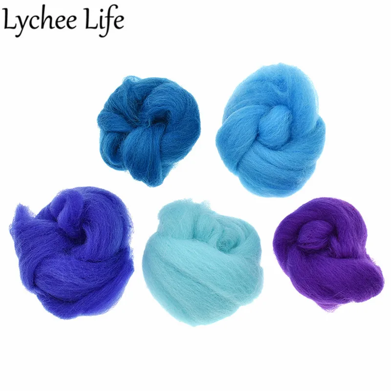 Lychee Life 5 шт. цветная серия с животными шерсть серебристая Смешанная окрашенная