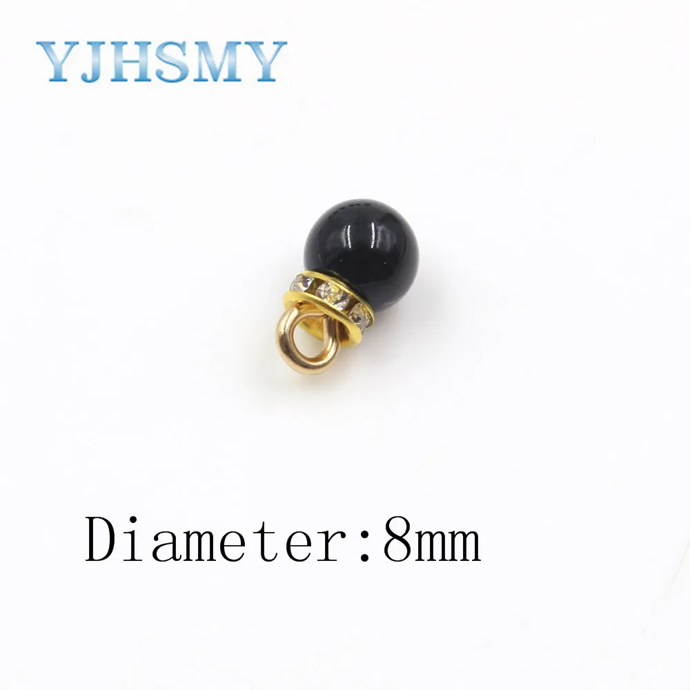 YJHSMY A 19512 529 10 шт./лот 8 20 мм Высокое качество акрил плюс Металлическая черная
