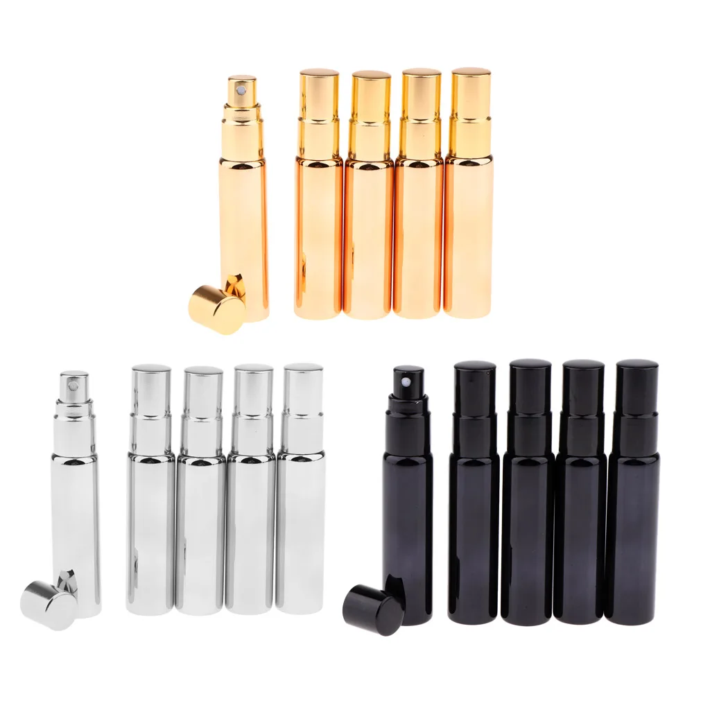 

Perfeclan 5Pcs 10mL Empty Perfume Atomiser Bottles Pump Spray Tube DIY Vials