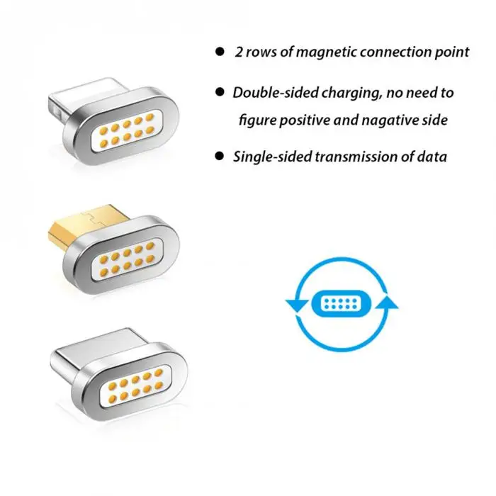 3 Тип на микро-петлях Тип usb-C 8 Pin вилкой/корейский производитель кабелей с магнитным адаптером для Зарядное устройство Разъем для iPhone samsung Motorola Xiaomi huawei