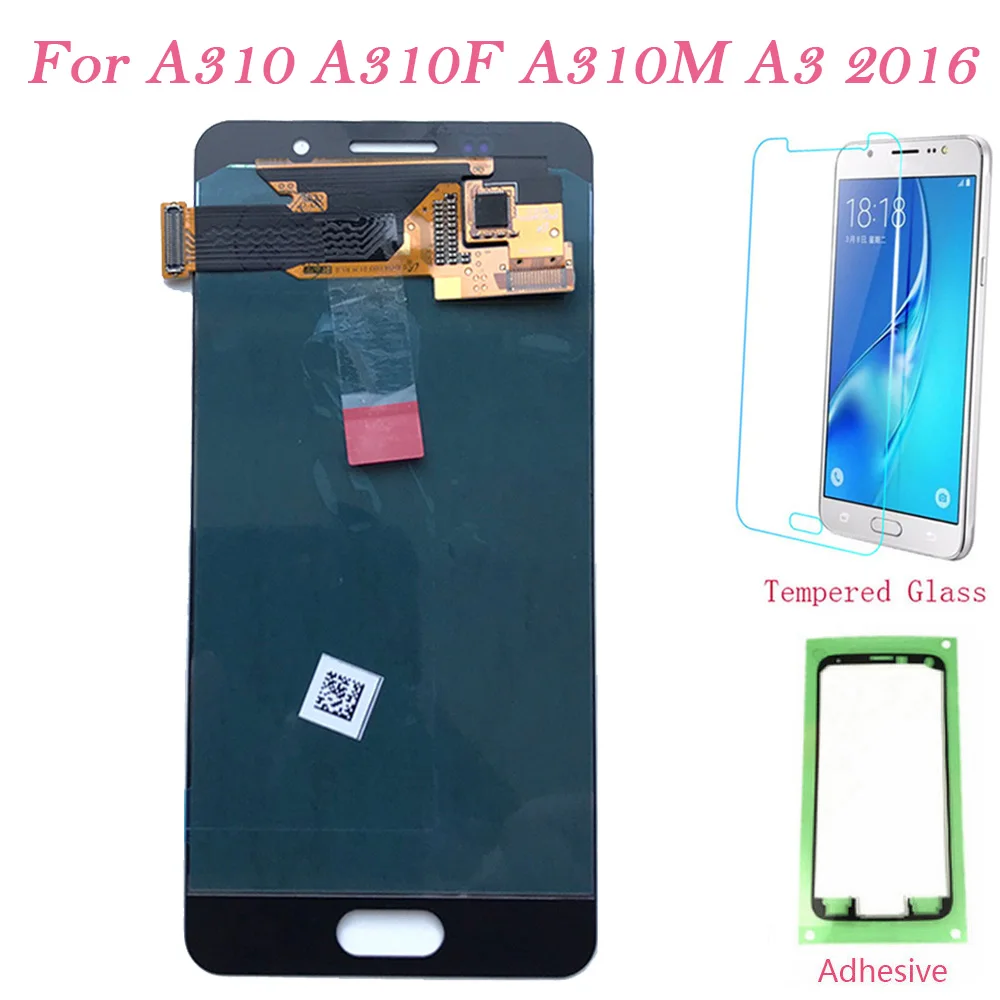ЖК экран AMOLED для Samsung Galaxy A310 сенсорный дигитайзер дисплей A3 2016 A310F A310M сборка