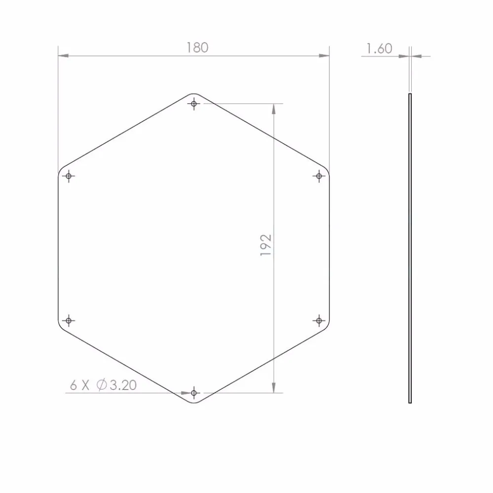 1 Набор Delta 3d принтер Kossel мини Reprap Hex кровать с подогревом 170 мм Диаметр стеклянная пластина термистор проводка