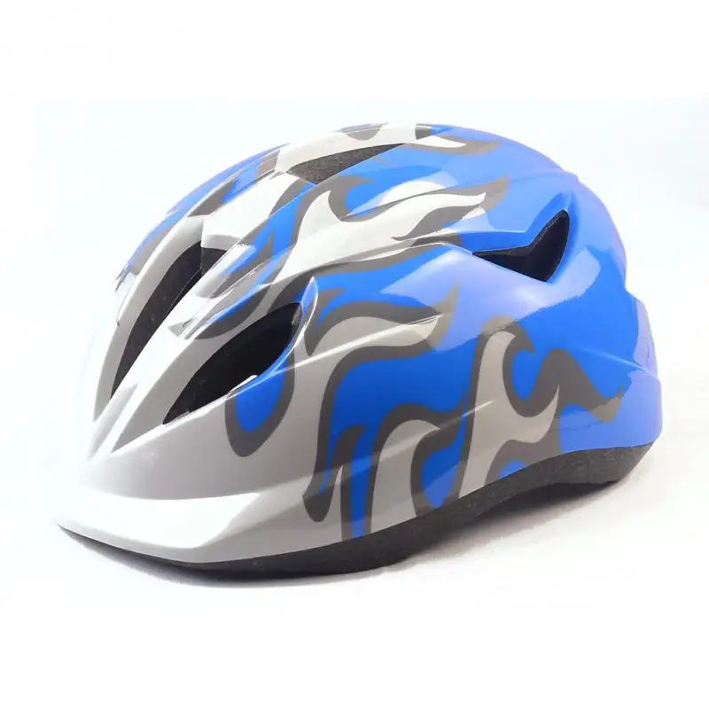 Дышащий Детский велосипедный шлем ПВХ+ EPS Сверхлегкий Детский велосипедный шлем безопасный Детский велосипедный шлем - Цвет: Синий