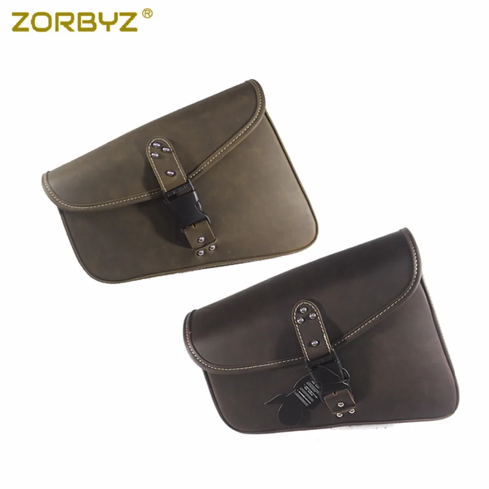 ZORBYZ темно коричневая/чайная мотоциклетная сумка из искусственной кожи в
