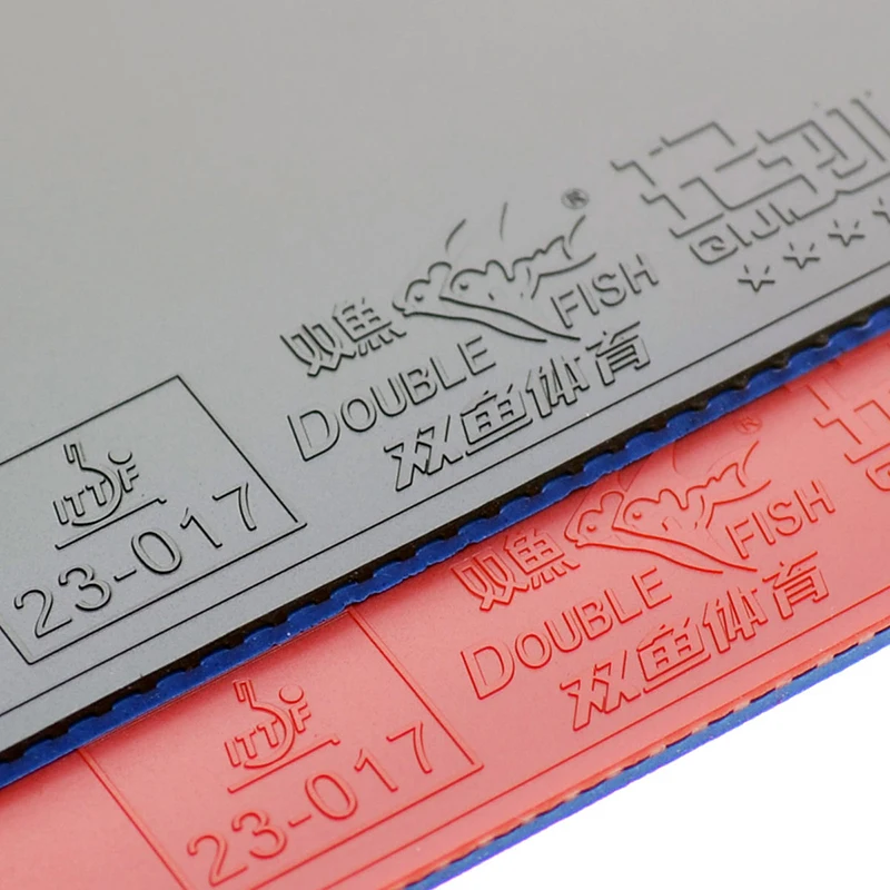 Двойной рыбы QIJI высокий отскок упругий стол теннисные ракетки резиновые шины для пинг понга с голубой губкой Быстрая атака