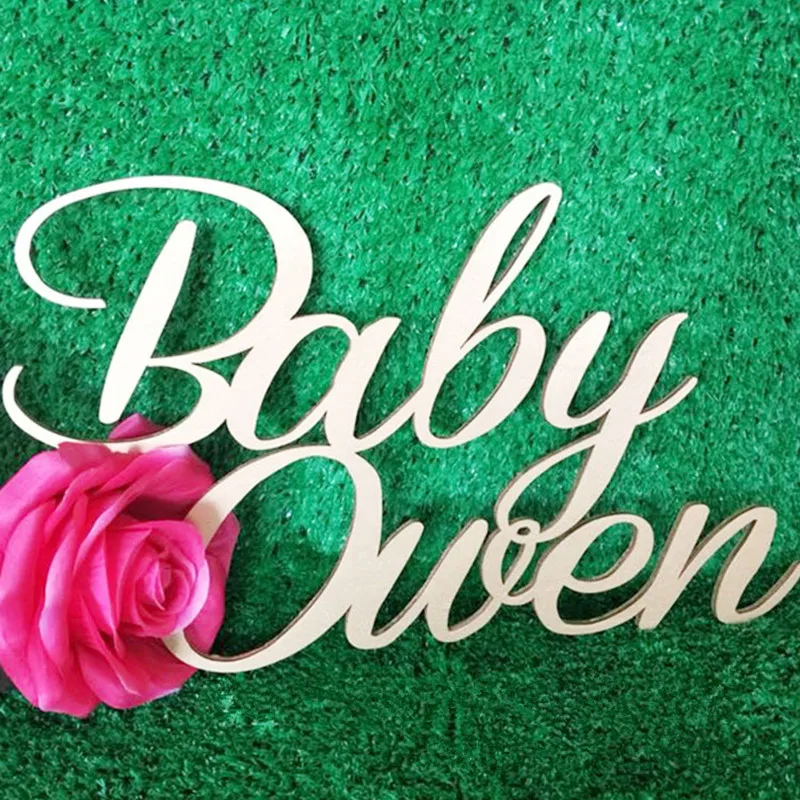 Custom Wooden Sign Baby Name Personalized Sign Baby Shower ...