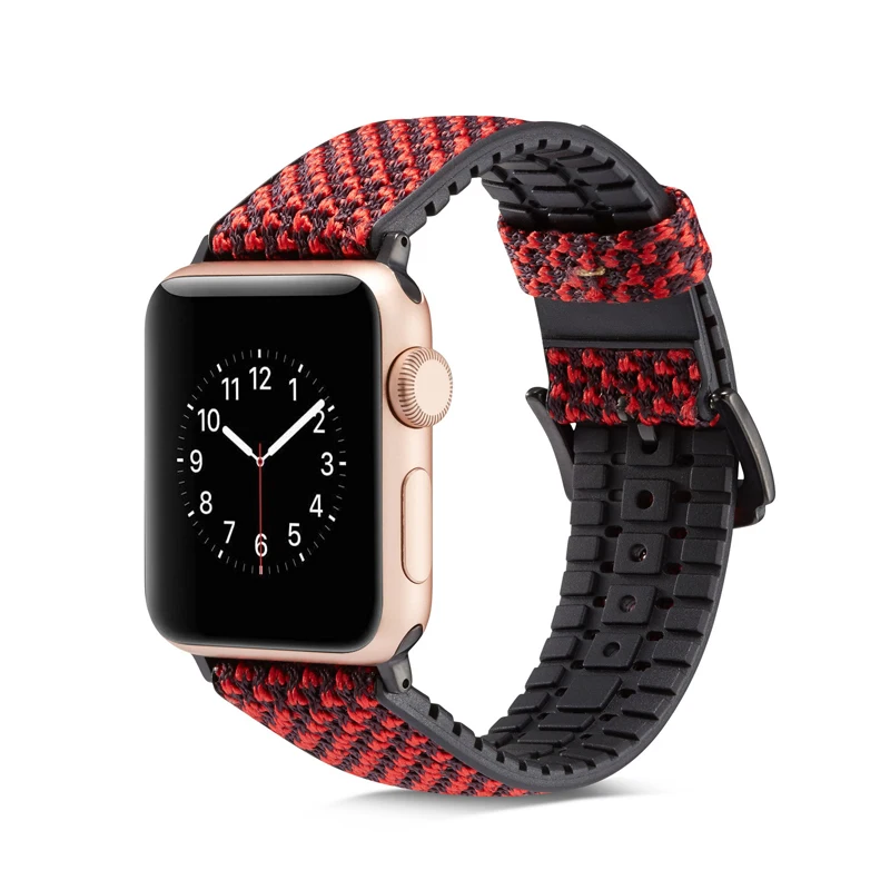 Спортивный силиконовый ремешок для apple watch 4 5 Группа 44 мм, 42 мм, 38 мм, 40 мм браслет Водонепроницаемый и защита от пота ремешок для наручных часов iwatch, версия 3/2/1 ремень