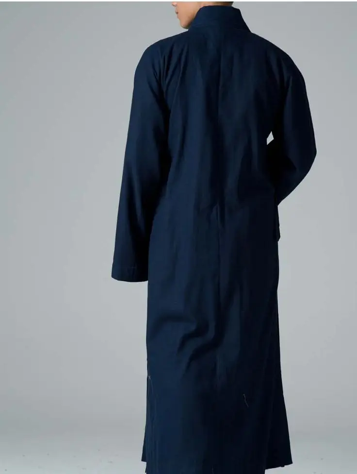 Cotton /& Linen Kung Fu Shaolin Monk Robe Lay Master Zen Buddhist Meditation Gown