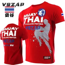VSZAP, Красная футболка для мужчин, мужская футболка HommeBoxing MMA, футболка для занятий спортом, боев, боевых искусств, фитнеса, тренировок