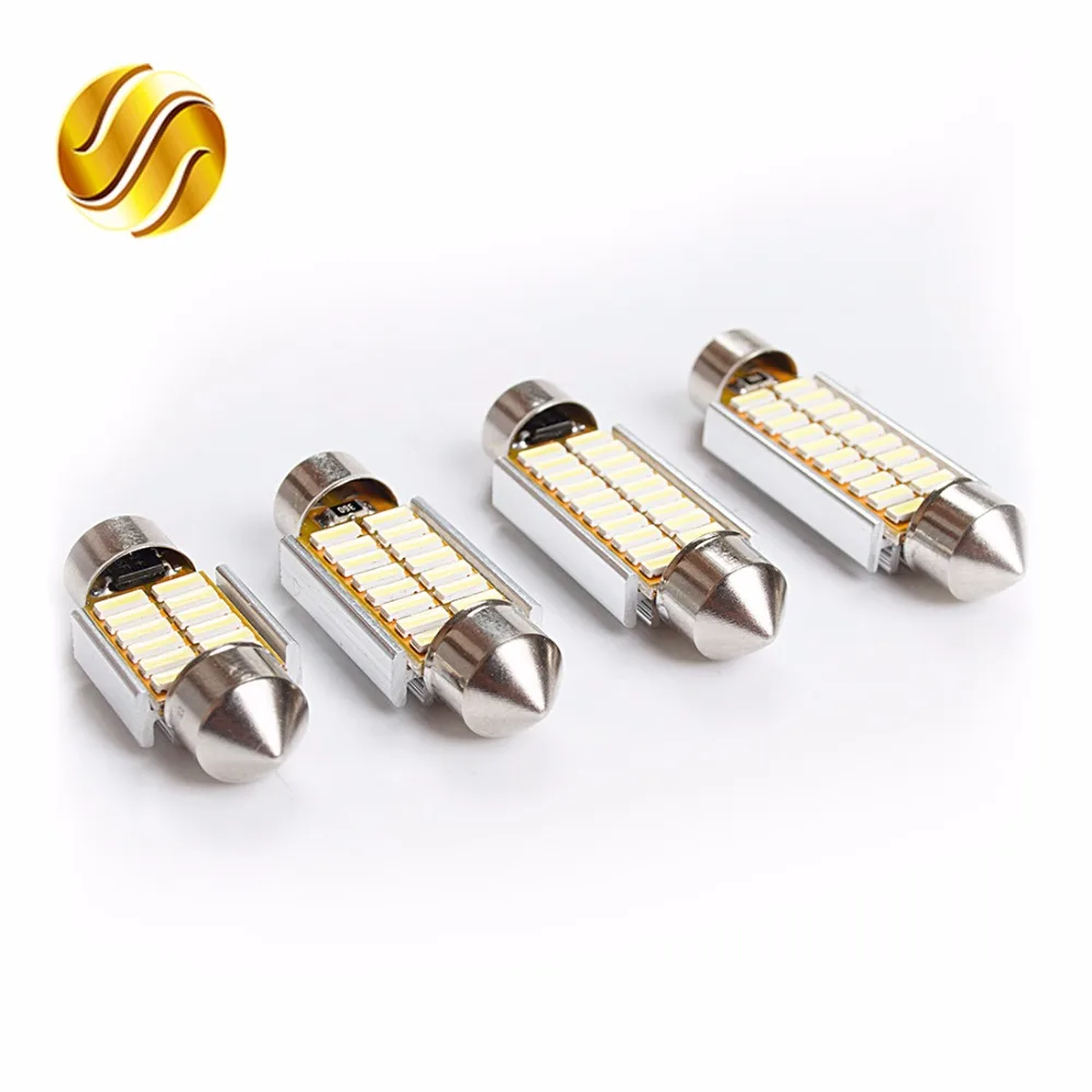 Светодиодный светильник flytop 31 мм 36 39 42 C5W C10W CANBUS без ошибок белый цвет 4014 SMD