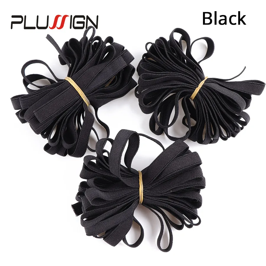 Plussign хорошее качество 0,43 дюймов парик эластичная лента черный цвет для изготовления париков и синтетический фронтальный парик аксессуары 1 шт./партия