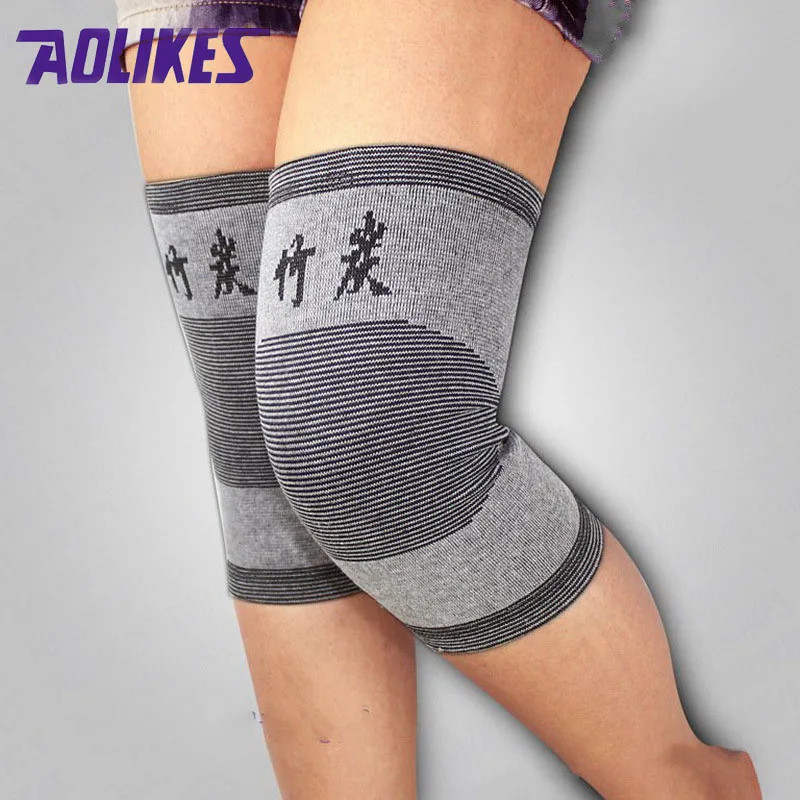2 шт. бамбуковые эластичные наколенники для волейбола|knee high sport socks|knee pads salepadded bike