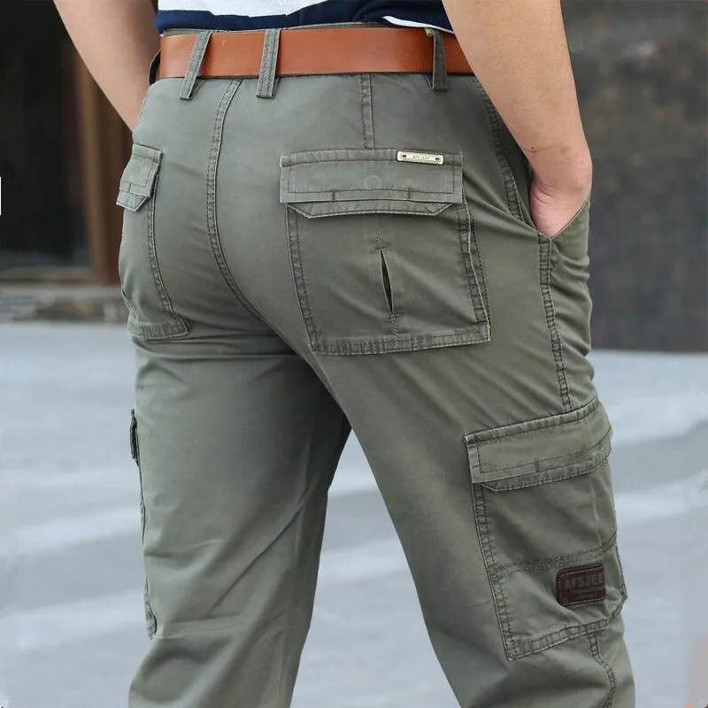 Армейские тактические военные карго Брюки мужские спецназ армейские брюки повседневные тонкие с несколькими карманами рабочие хлопковые повседневные брюки