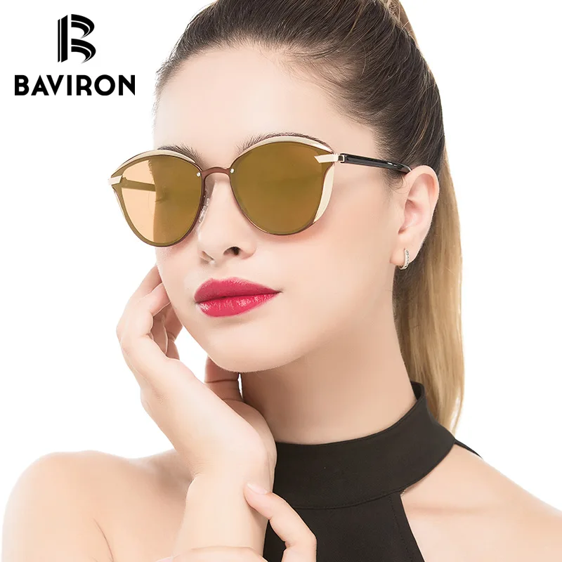 BAVIRON Роскошные 3D солнцезащитные очки Для женщин модные Стиль щит с