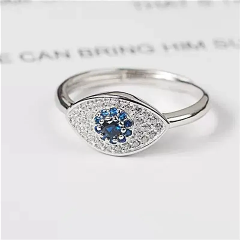 

925 sterling silver Opening a finger ring eyes Set auger Women fashion jewelry ring wholesale
