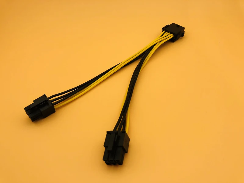 8Pin to 6Pin Graphics Card CPU Power Cable PCI-E PCIe 8Pin to Dual 6Pin Power Supply Splitter Cable 20cm Cables for Miner Mining