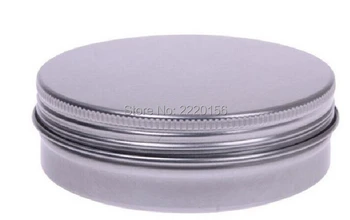 

100ML Makeup Aluminium Jar Tin Pot Nail Art Lip Gloss Empty Cosmetic Containers Screw Thread .size:83*25mm