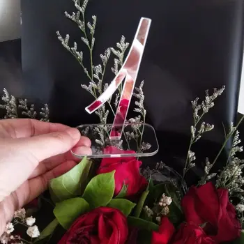 

Gold Acrylic Table Number Holder Acrylic Wedding Party Place Card from 1 to 26