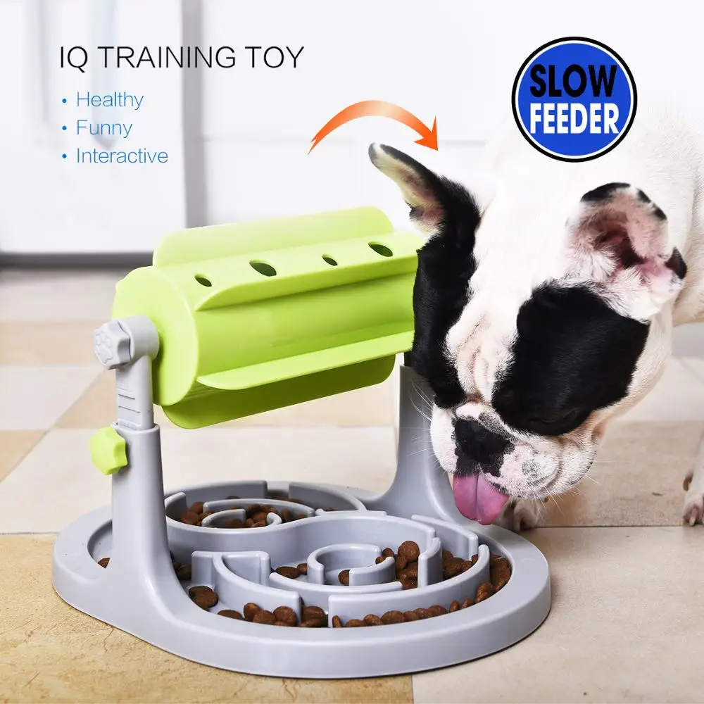 Leakage Food Slow Eating Bowl Pet Cat Dog Interactive Educational