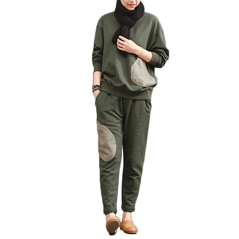 

Large size Women clothes 2018 Autumn Winter Fashion Sportswear 2 piece sets Women Thicken Warm Sportsing Suits Female Casual Set
