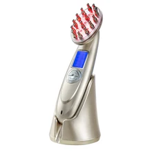 Laser Treatment Comb USB Rechargeable Charging Vibrating Scalp Massage Hair ReGrowth Stimulate Brush Machine for Christmas Gift
