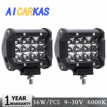 

AICARKAS 12V 24V LED Bar Car Fog Driving Light Three Row for Off-road Truck Car ATV SUV Jeep Cabin Boat 4X4 Auto Work Light Bar