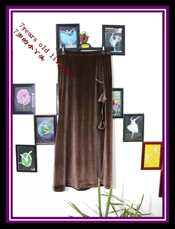 

Bellydance Costume Tribal Fusion Velvet Skirt With Open Slit SRA22