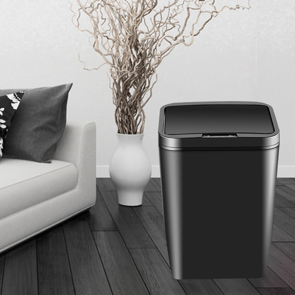 

12L Waste Bin Bathroom Stainless Steel Automatic Sensor Dustbin Home Trashcan Smart Storage Inductive Kitchen Rubbish Garbage